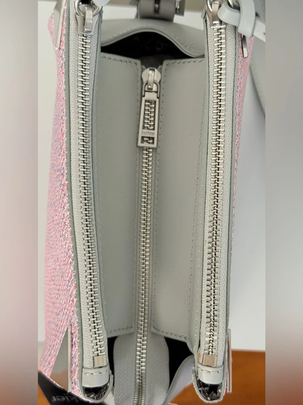 NWT Botkier x Coco Rocha Kitty London Leather Crossbody Bag Pink Gray MSRP $248